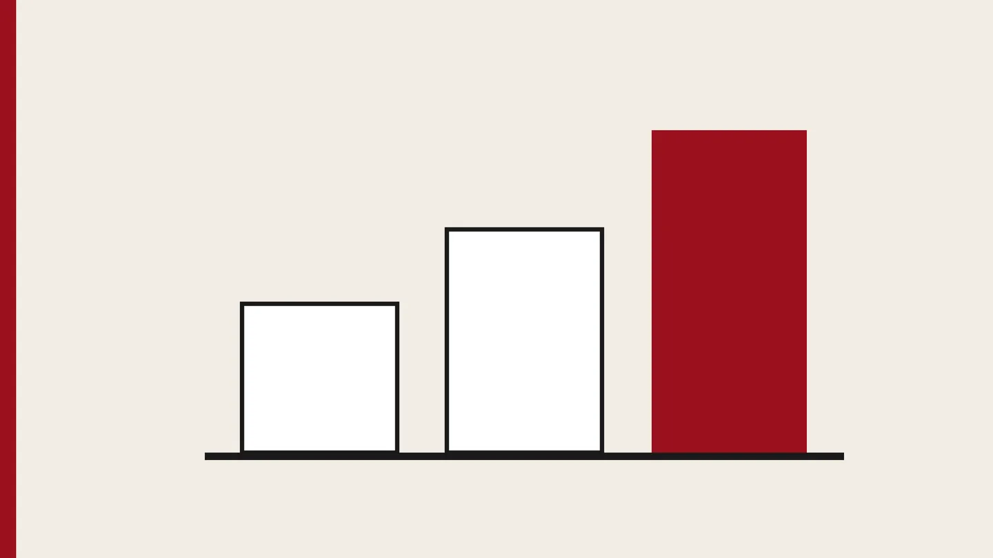 Titelgrafik mit drei ansteigenden Balken als Preisstaffel, der höchste in Rubinrot